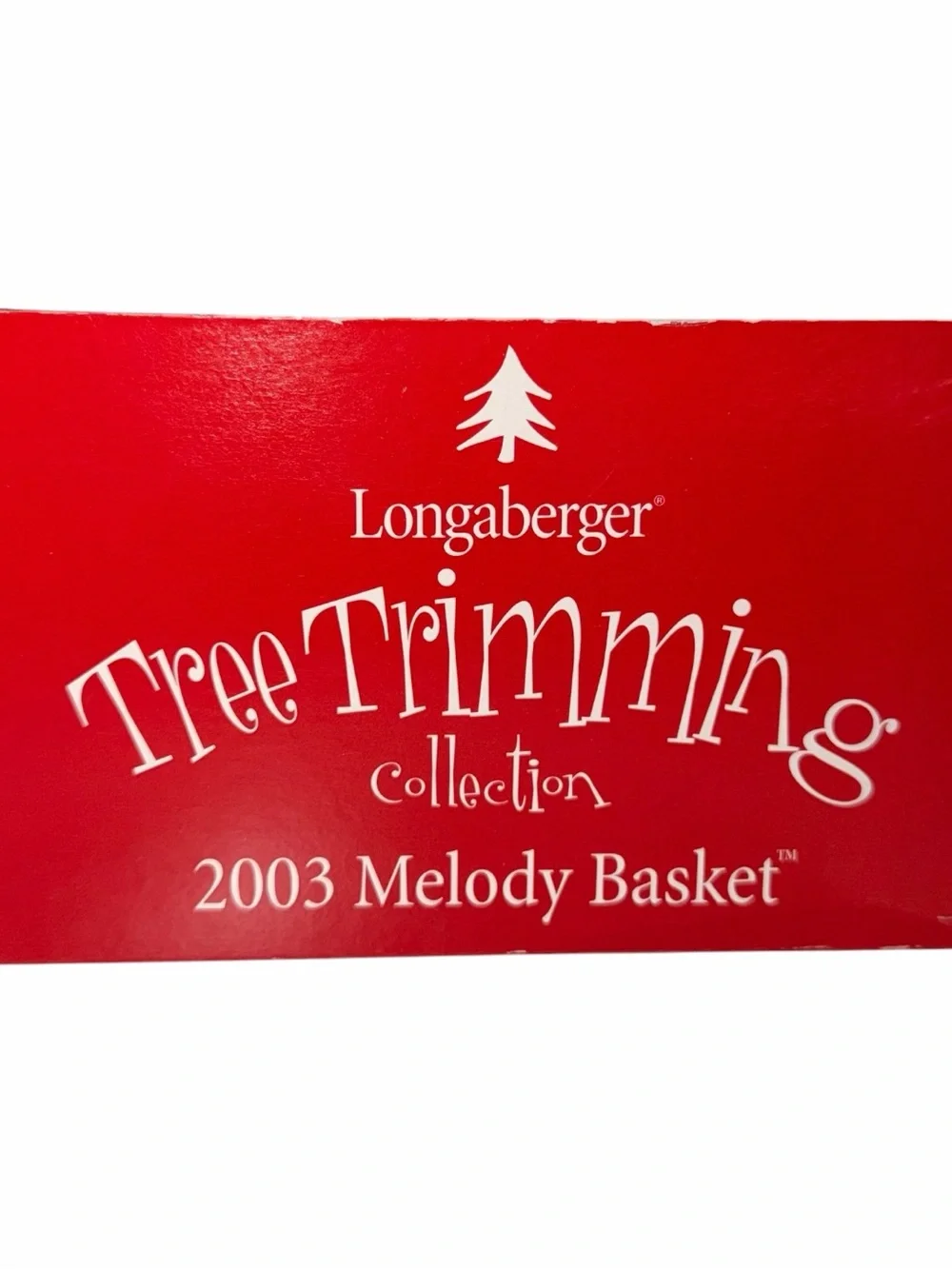 VINTAGE Longaberger Tree Trimming Melody Basket 2003